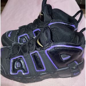 Nike Shoes Youth 2Y Air More Uptempo Black/Purple Sneakers DX5955-001